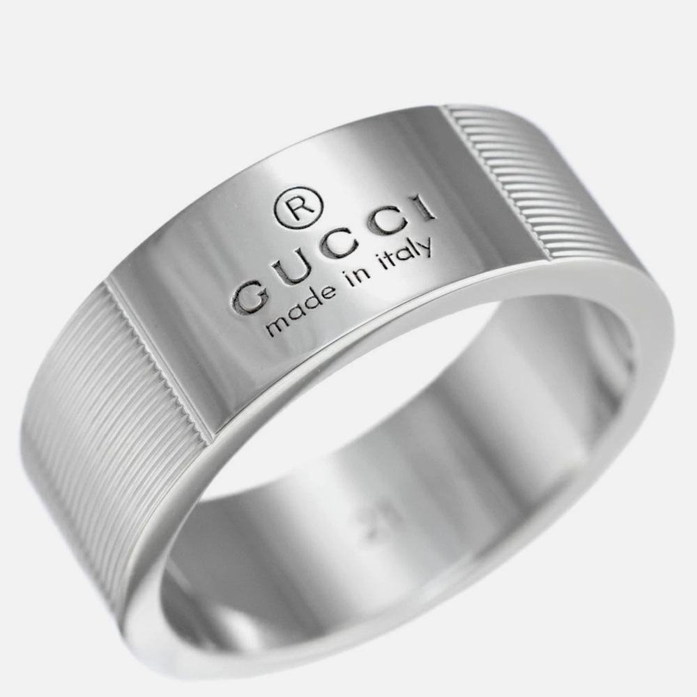 Gucci Engraved Silver Ring